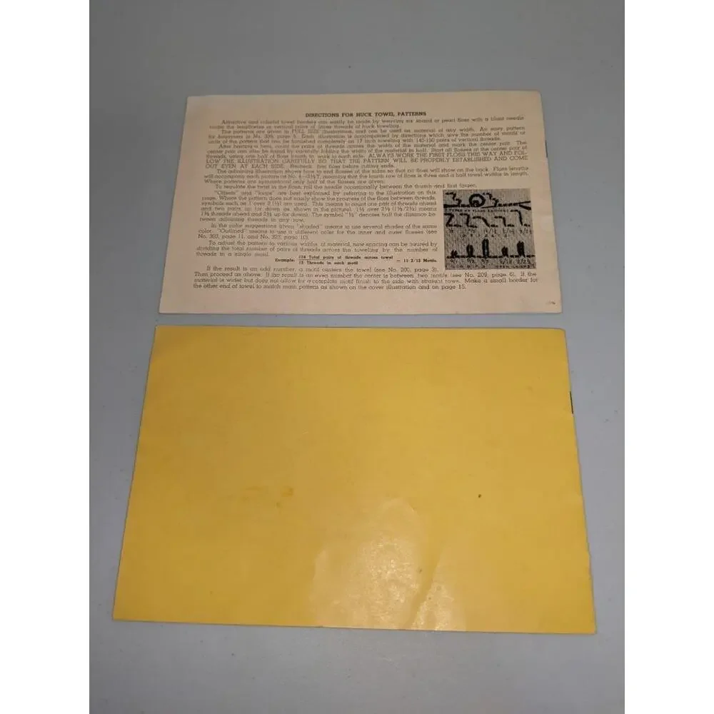 2 Huck Towel Patterns Mildred Krieg First & Third Series 1940 -102026